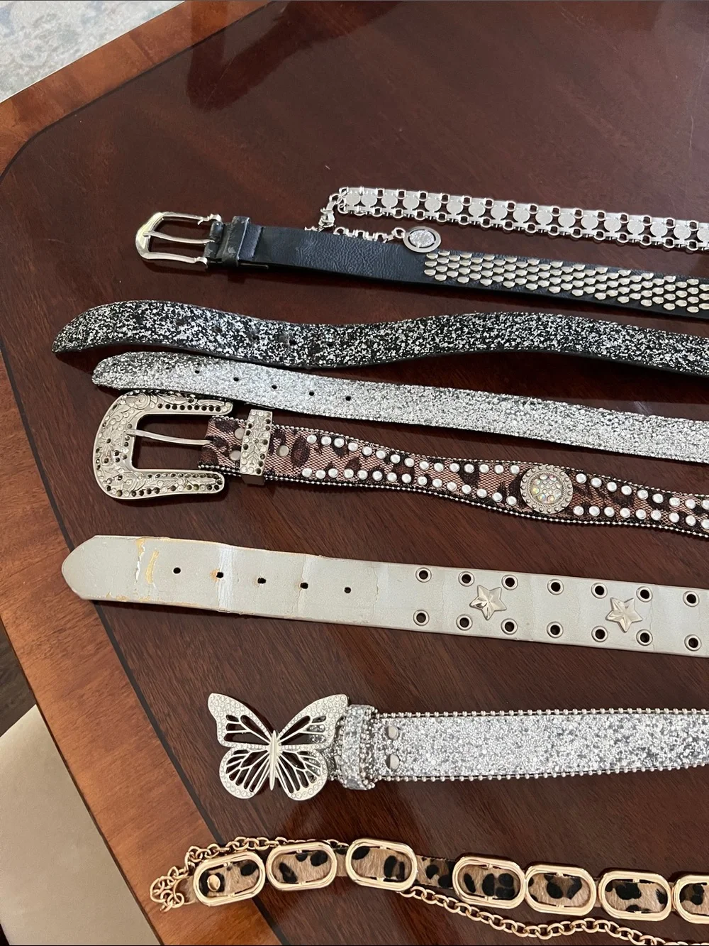 Assortment of belts with bling or Western!